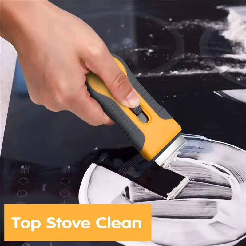 Glass Ceramic Hob Scraper Knife Cleaner 1 blade Replacement Cleaning for Scraping Labels Decals Stickers Caulk Blade