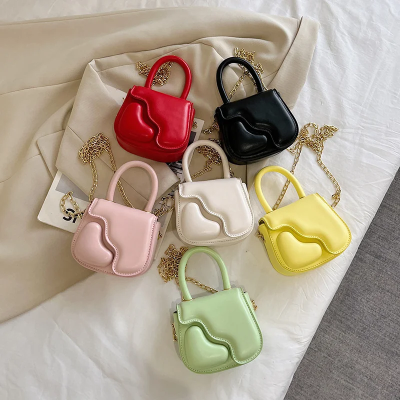 2024 New Girls' Bag Trendy Solid Color Kids/Women Daily Cute Mini Square Bag Fashion Crossbody Bag