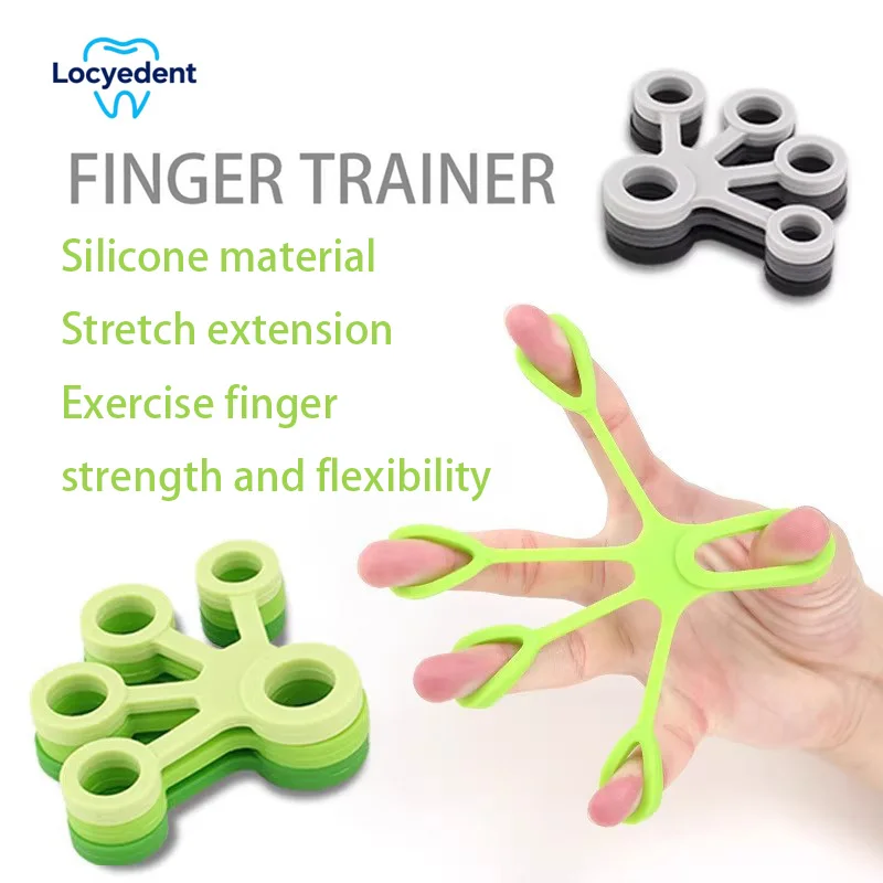 3 Levels Silicone Resistance Finger Strength Exerciser Stretcher Ring Guitar Finger Exercisers Hand Rehabilitation Gripper Band