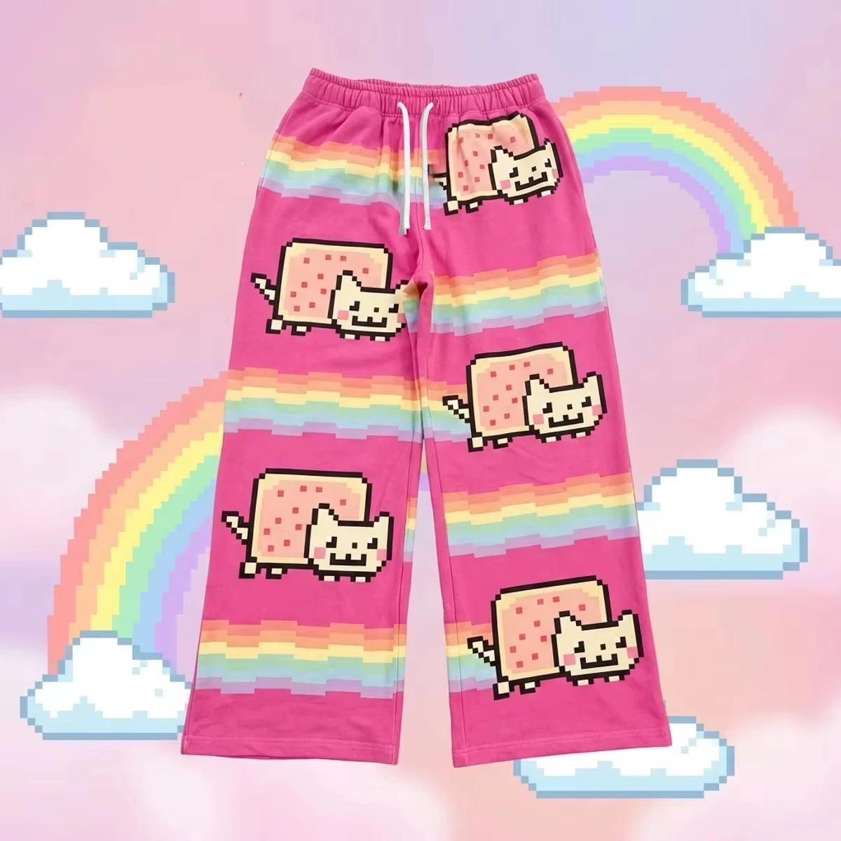 2026 Summer Hip Hop Nyan Cat S - Street Fashion Baggy review and price