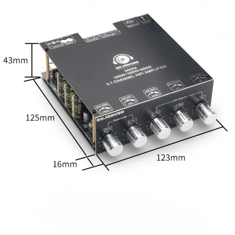 SOTAMIA TPA3255 서브우퍼 앰프 600W + 300Wx2 Bluetooth 전력 증폭기 AUX USB Amplificador 2.1 HIFI 홈 사운드 스피커 앰프