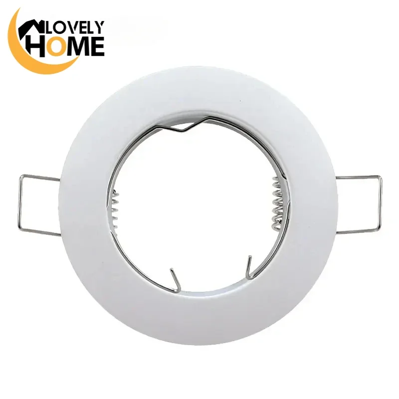 Aluminum Recessed Spotlight Fixture Frame LED Round Ceiling Lamp Holder MR16 GU10 Bulbs Light Frame Suit Diameter 50mm LED Bulb