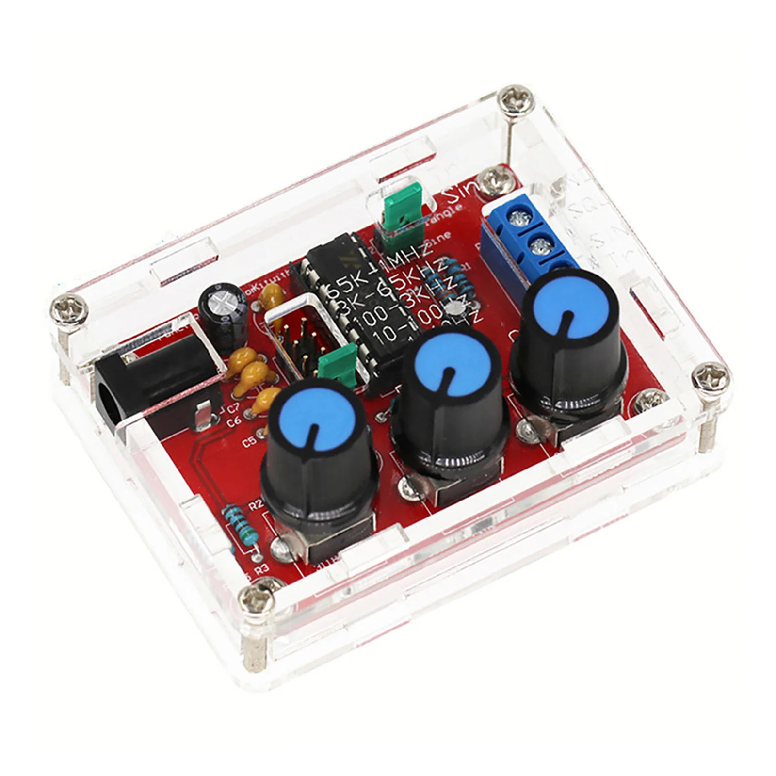 Signal Generator DIY Waveforms Frequency 9-12VDC Input Accuracy Resolution Amplitude Power Supply Range Voltage Support