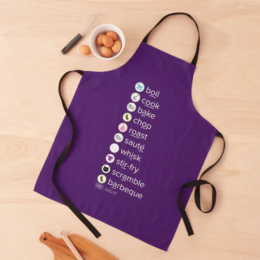 Let's WOODEN HOOK cook! in Eggplant Apron Kitchens Men Woman Work Kitchen Front Apron