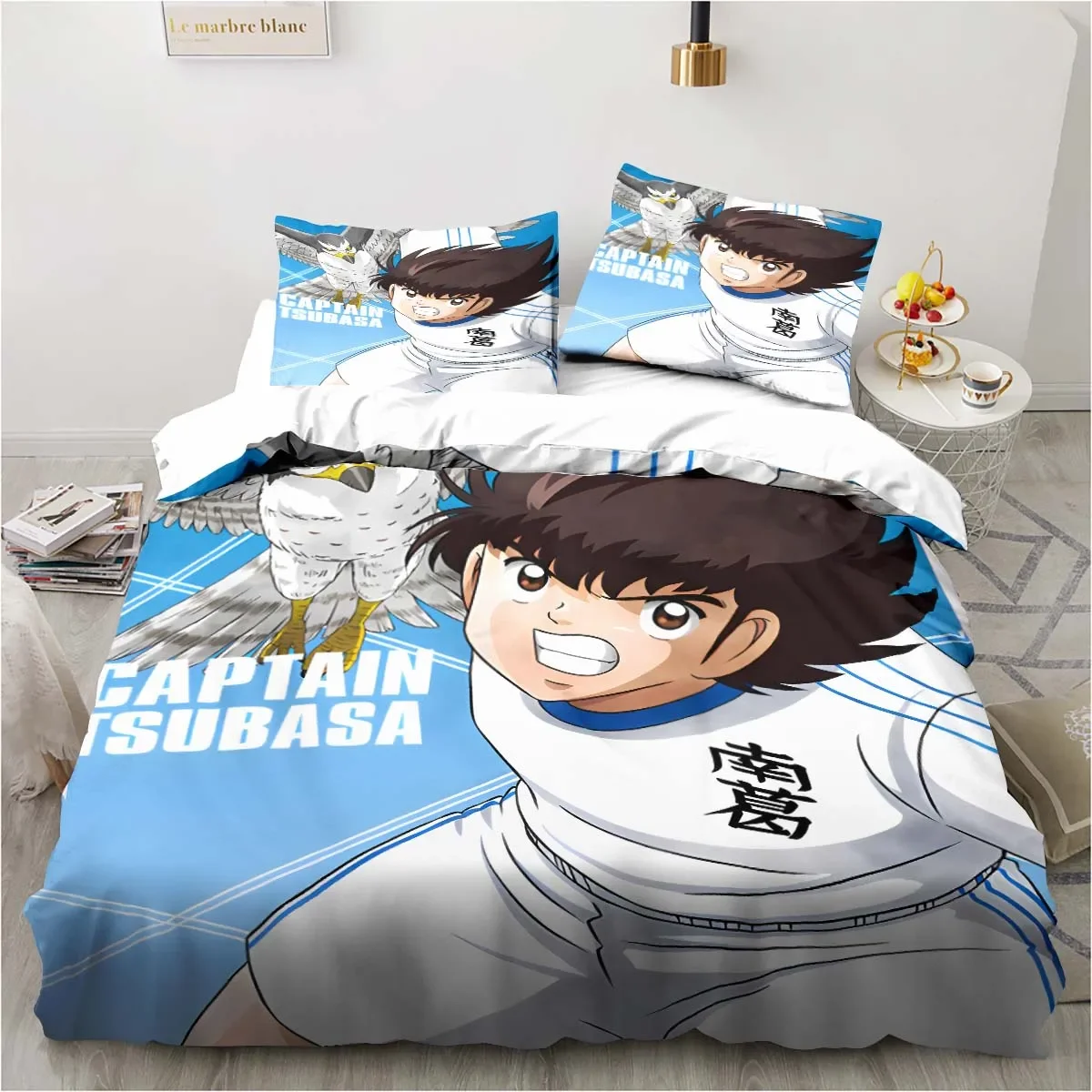 

Captain Tsubasa Cartoon Bedding Sets exquisite bed supplies set duvet cover bed comforter set bedding set luxury birthday gift