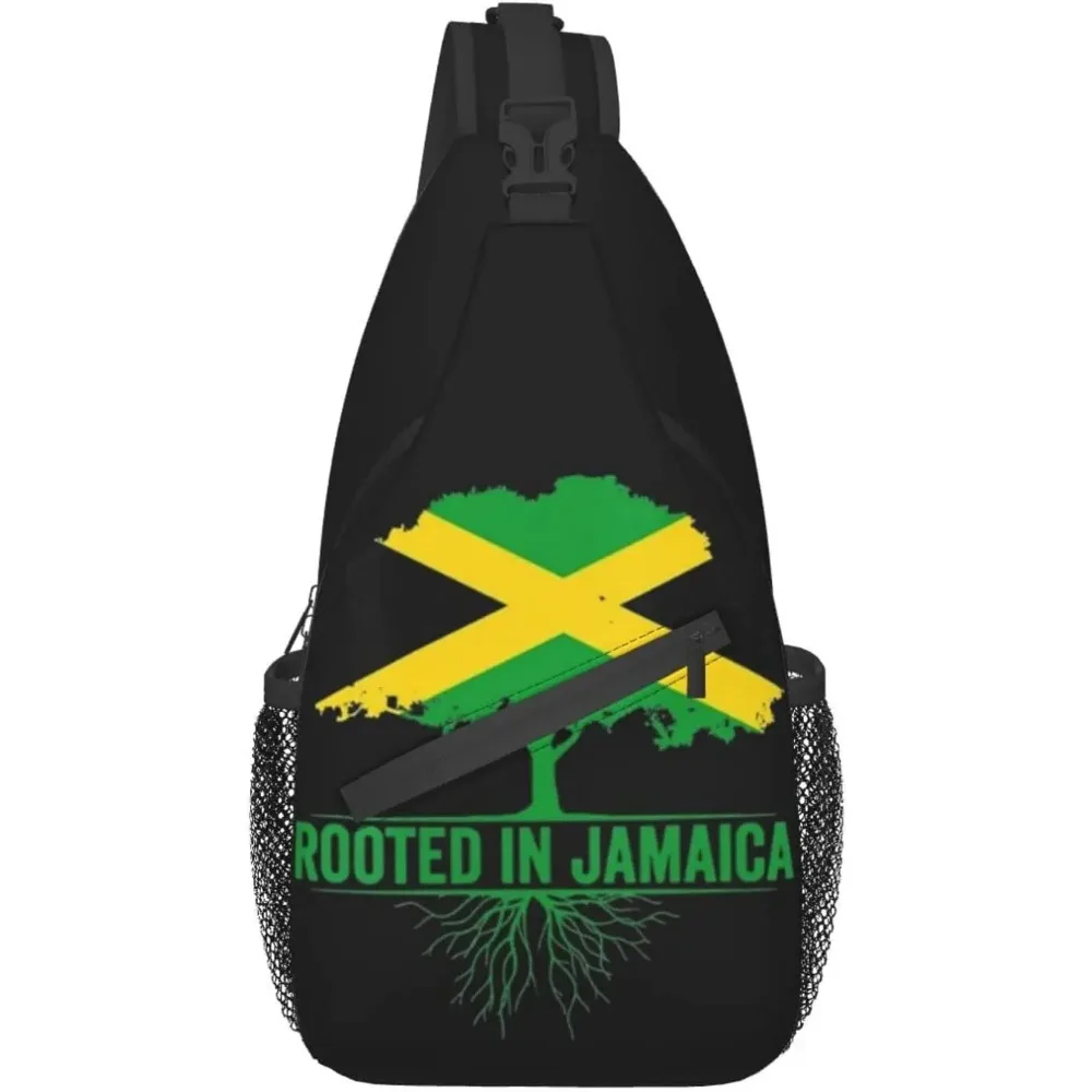 

Cute Jamaica Flag Sling Bag Crossbody Chest Daypack Casual Backpack Jamaican Shoulder Bags for Women Men