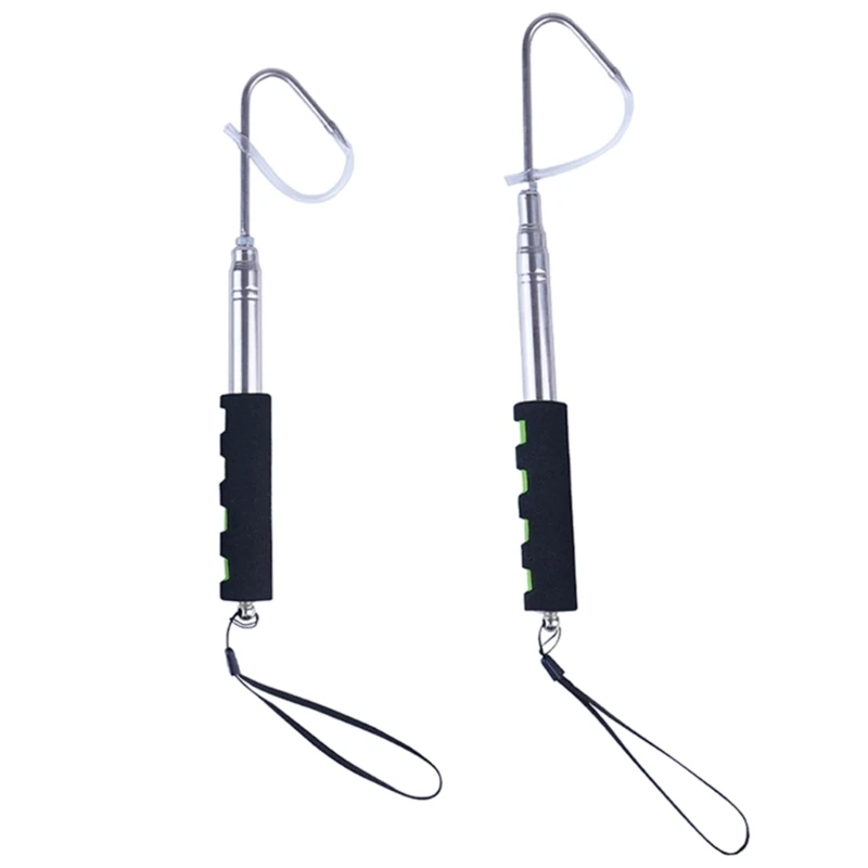 Telescopic Fishing Gaff with Sharply Hook Stainless Steel Strong Sharply Fishing Gaff Hook with Protections Cover D5QD