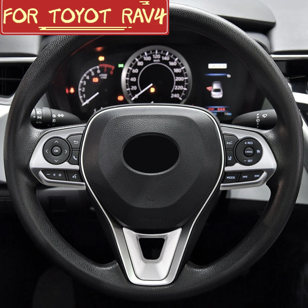 For Toyota RAV4 RAV 4 Corolla Avalon 2019 2020 Car Steering Wheel Button Panel Cover Trim Sticker Accessories