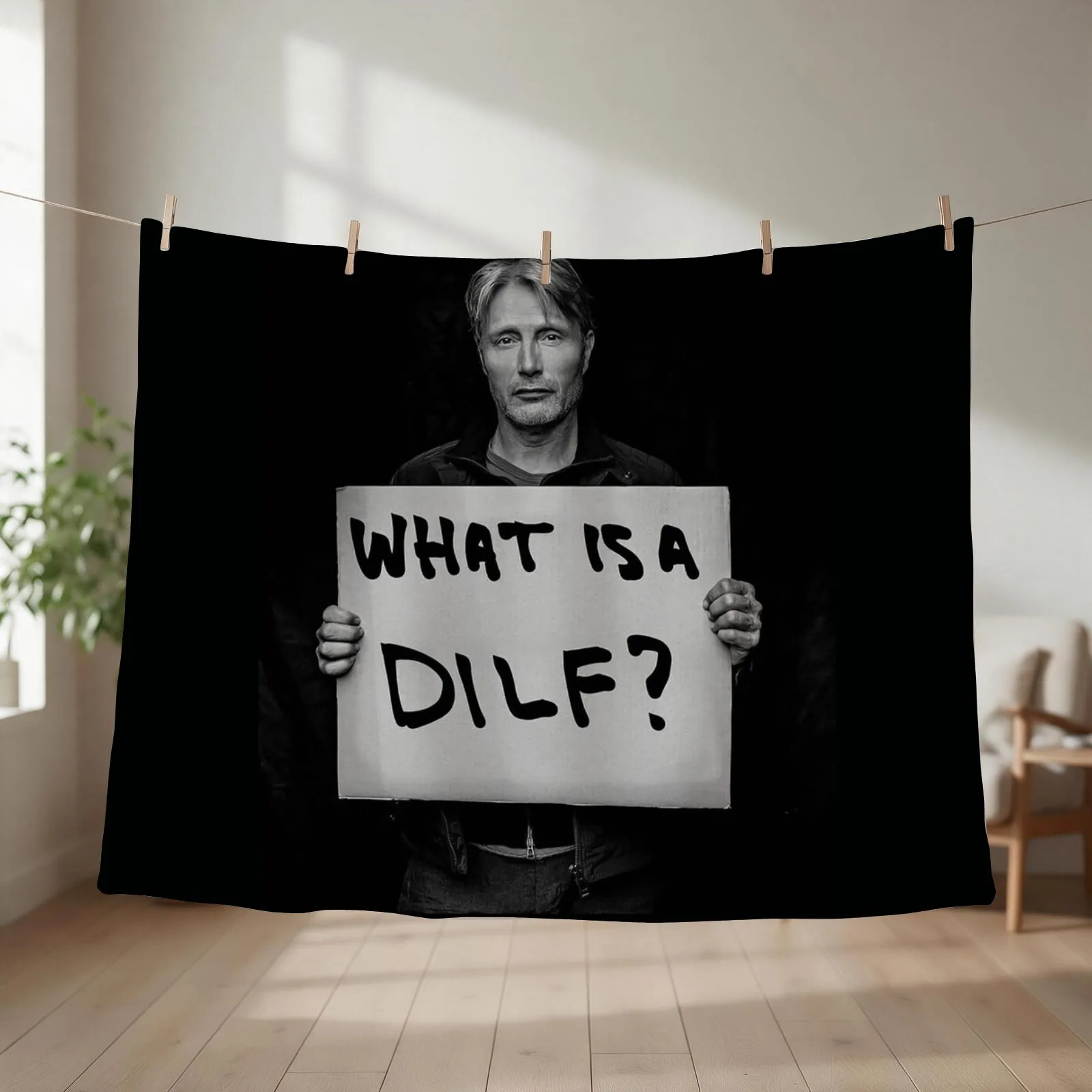 Mads Mikkelsen Throw Blanket Stuffeds Luxury Throw Retros Soft Plaid Blankets