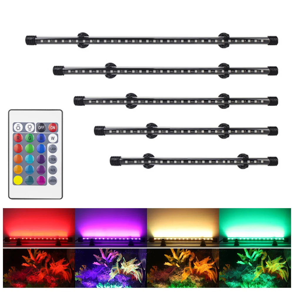 Lampe LED Submersible RGB avec télécommande, éclairage submergé pour Aquarium, éclairage submergé pour la plongée