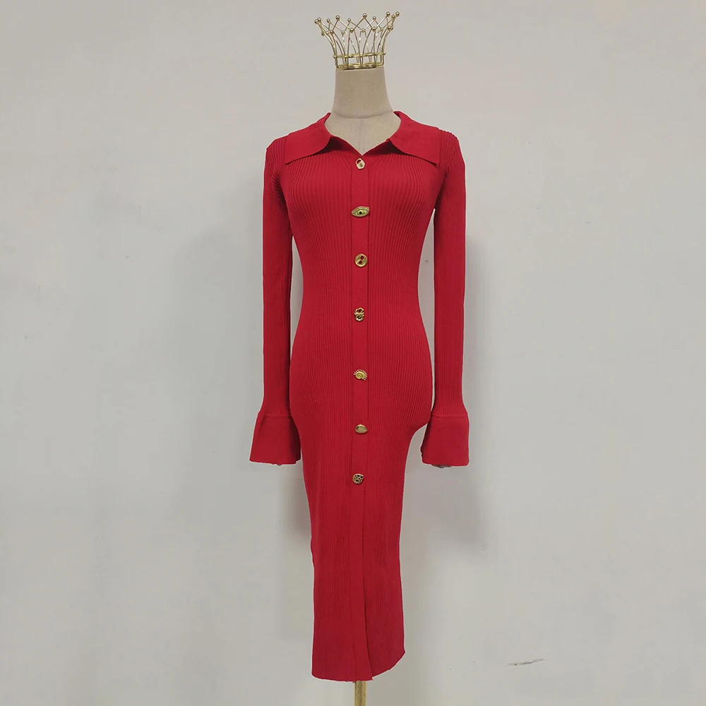 Robe tricotée à Base de tempérament Socialite, nouvelle collection automne 2025, sac ajusté montrant des fesses fines, jupe longue tricotée