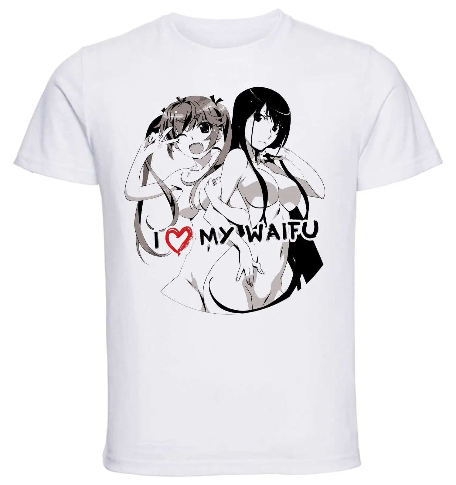 White  Black Ink Waifu  Grisaia  Matsushima Michiru  Sakaki Yumiko TShirt