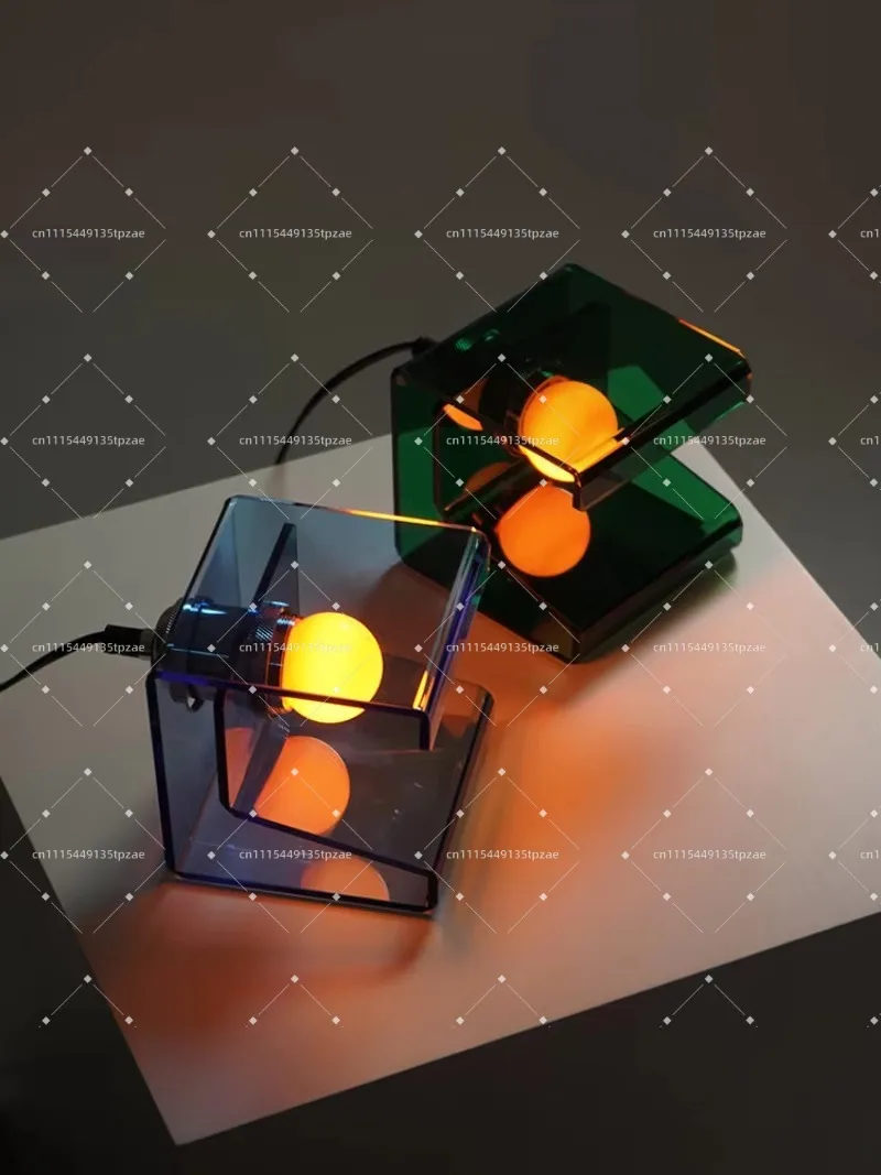 Creative and Personalized Decoration, Desktop Luminous Ornaments, Atmosphere, Jelly Blocks, Transparent Acrylic Texture Gift
