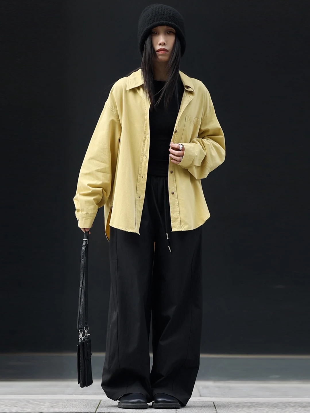 

Yellow Loose Cotton Long Sleeve Shirt Women's Casual Style Open Cardigan Spring 2026 Comfortable Breathable Moisture Wicking