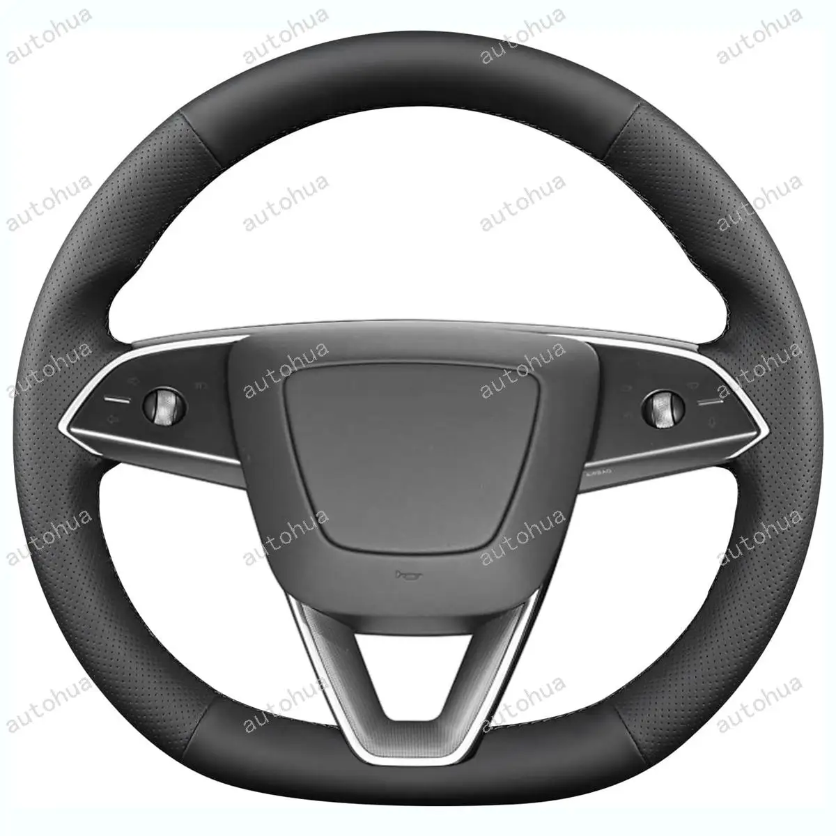 

Hand-Stitched Steering Wheel Cover for Tesla Model 3 2024 Non-Slip Breathable Microfiber Leather Cover on Wrap DIY Hand Sewn