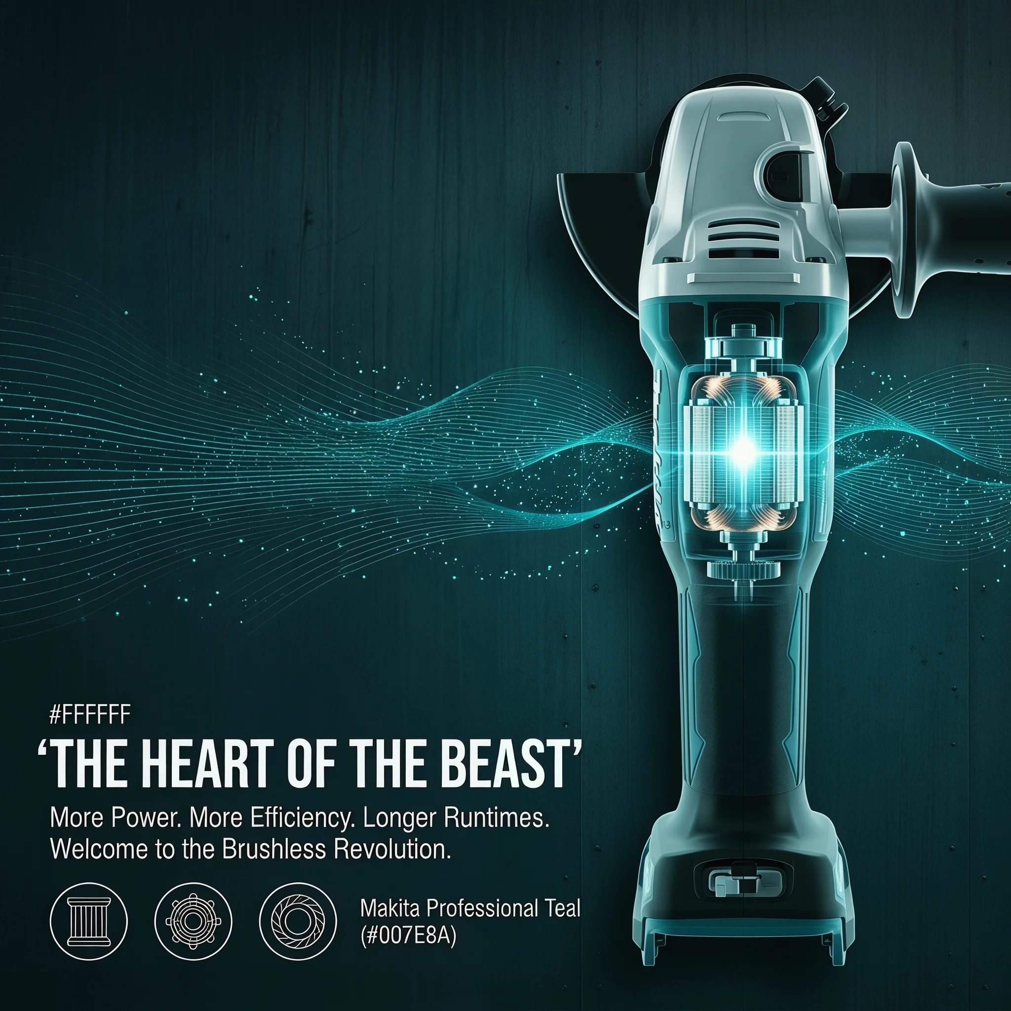 MAKITA DGA404 18V Cordless Angle Grinder 8500RPM 2.4kg Lightweight Long Runtime for Makita 18V Battery 6.0Ah Metal Cutting