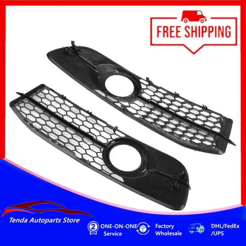 

1pair 4F0807681Q01C/82Q01C Front Grille For Audi A6 C6 S-line S-Facelifted 2008-2011 Front Bumper Fog Light Lamp Grille Cover