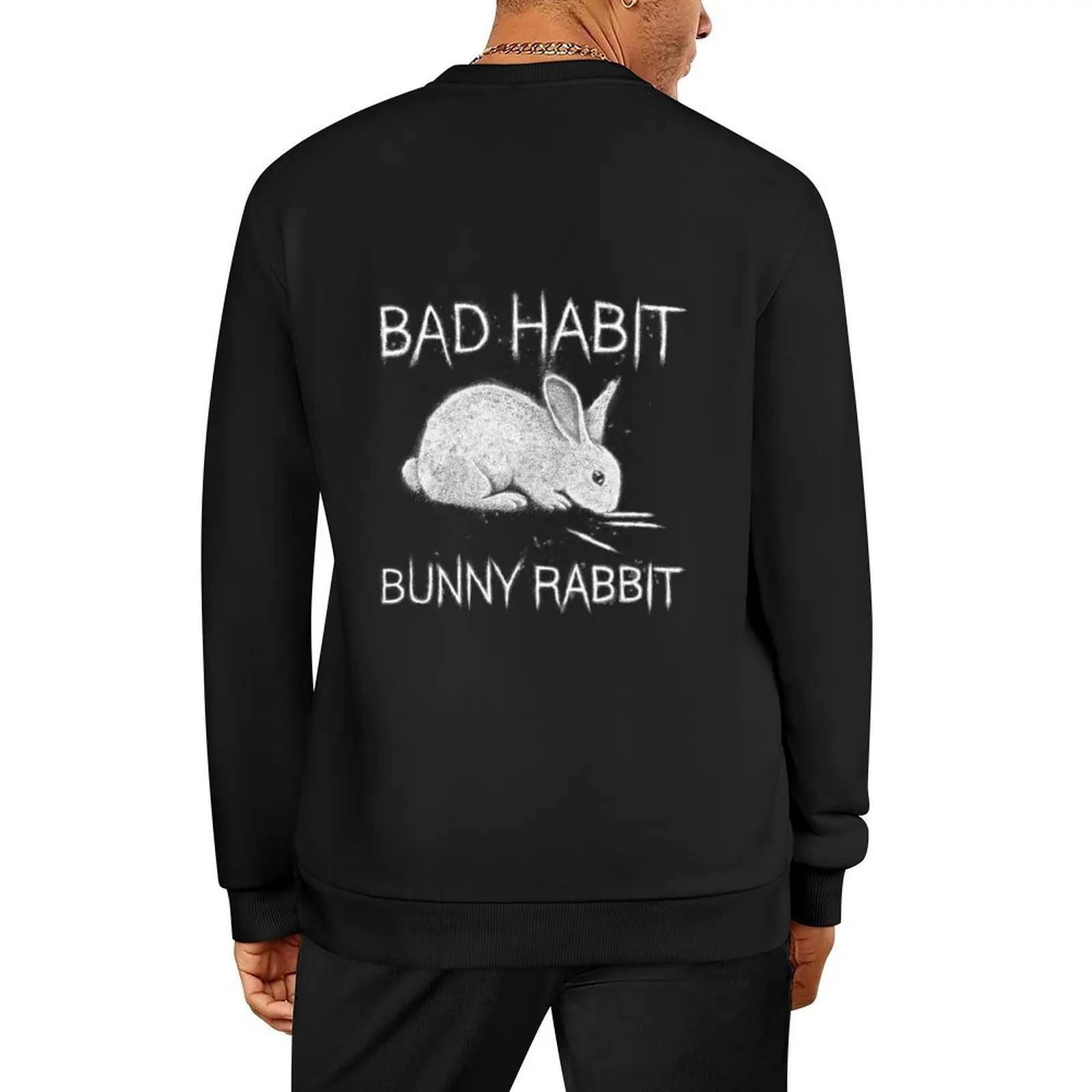 

Bad Habit Bunny Rabbit Cocaine Pullover korean autumn clothes mens clothes winter clothes blouse anime sweatshirt