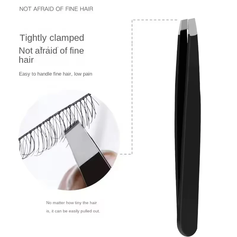 Pinzas profesionales para cejas, herramientas de maquillaje, alicates para pellizco de cejas, accesorios para cejas, removedor de Clip de pelo de belleza, 1 ud.