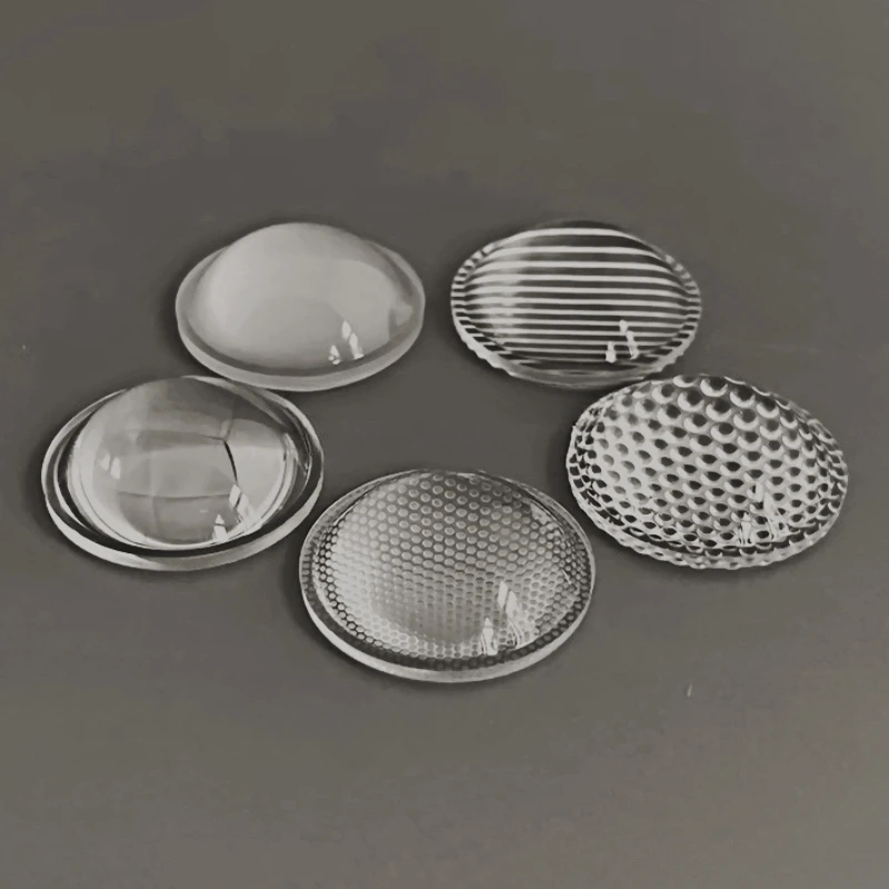 23mm Acrylic LED Plano Convex Lens PMMA  Flashlight  Plano-convex Lenses Frosted Stripe Smooth Diffuser or Bead Surface