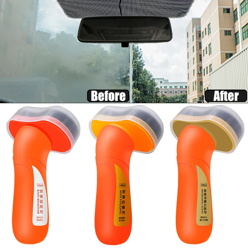 Car Windshield Cleaning Rainproof Antifogging Agent Water Repellent Oil Film Remover Automobile Motorcycle Washing Accessories