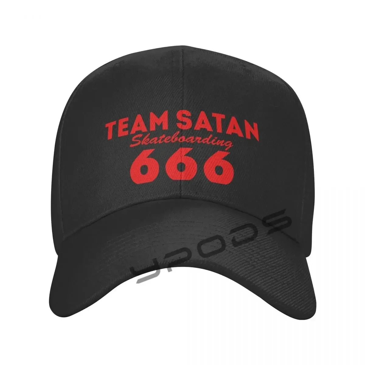 Team Satan 666 Heren Klassieke Baseballpet Verstelbare Gesp Sluiting Vader Hoed Sportpet