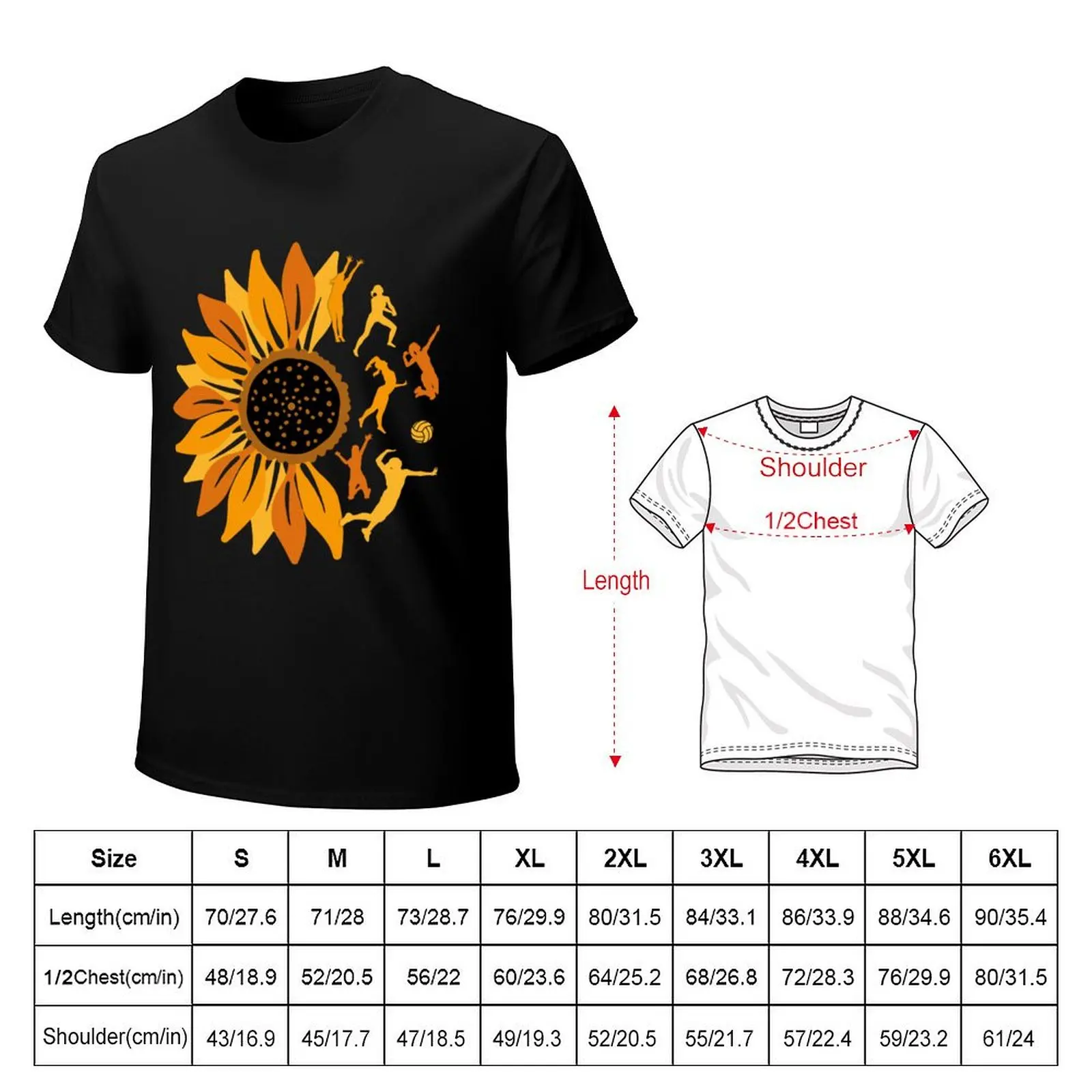 Sunflower Volleyball T-Shirt Essential Solid Color T-Shirt