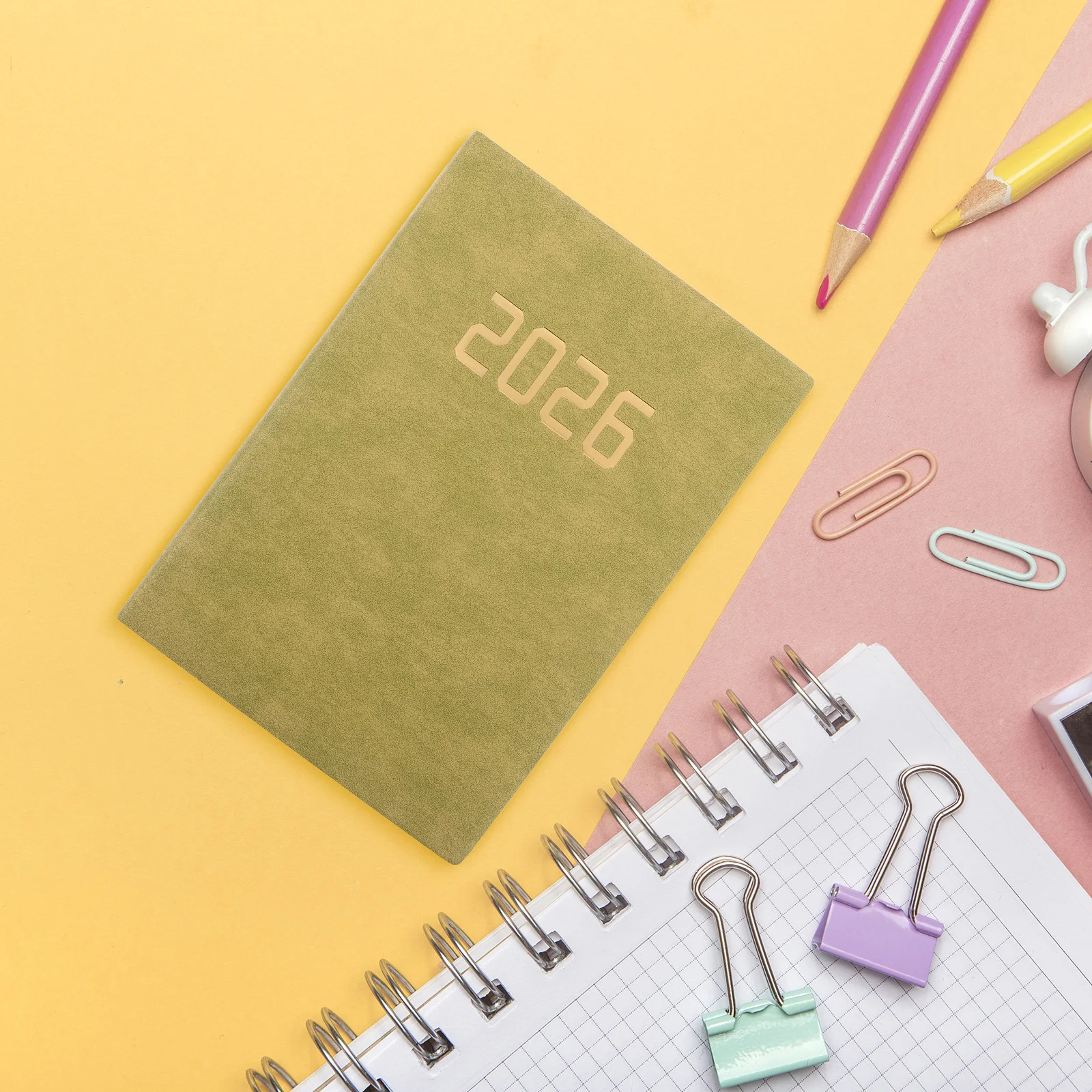 Schedule Organizer Notebook Daily Planner Agenda 2024 Calendar Monthly Weekly Plan Book Office School Supplies