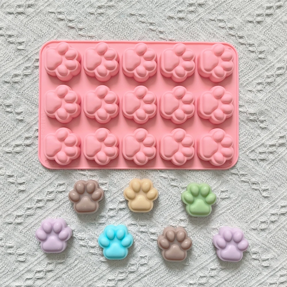 

1pc Creative cat paw shaped chocolate biscuit baking silicone mold DIY chocolate, candy, pudding, biscuit, ice tray