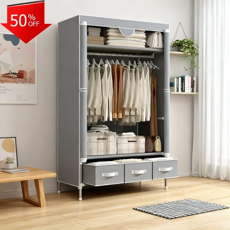 

Clothes Wardrobe Bedroom Storage Cabinet Home Furniture Crack Shelves Cheap Bedrooms Wardrobes Clothing Armario Cabinets Closet