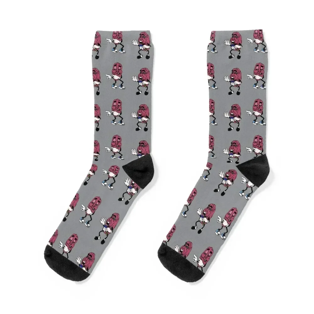 The California Raisins With Grey Background Socks Thermal man winter football floral cool Men's Socks Luxury Women's