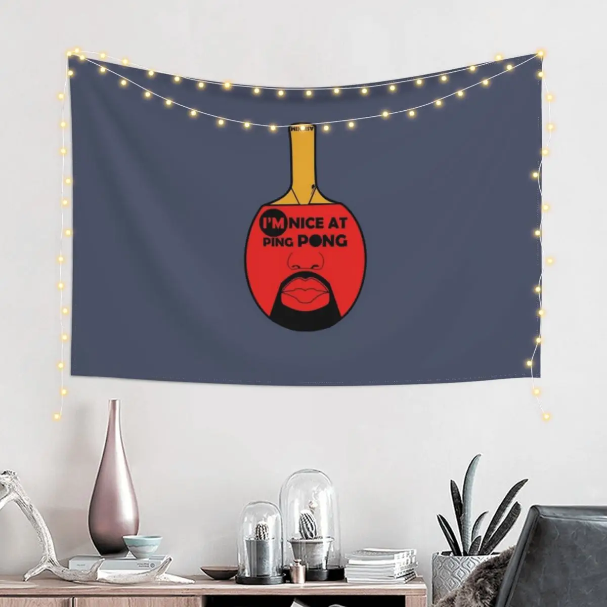 

KanyeWest Fanart | I'm nice at ping pong | Funny tweets Tapestry Wall Coverings Tapestry