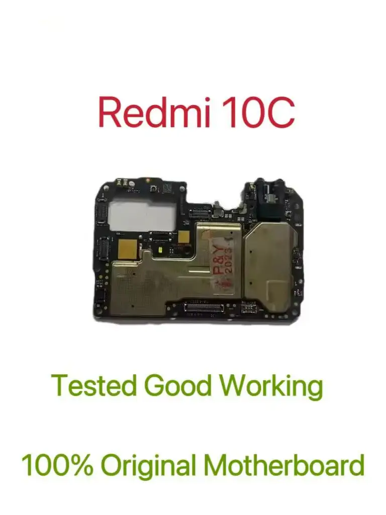 Motherboard tidak terkunci versi Global untuk Redmi 10C kerja baik pelat sirkuit teruji penuh papan logika utama untuk Redmi 10C