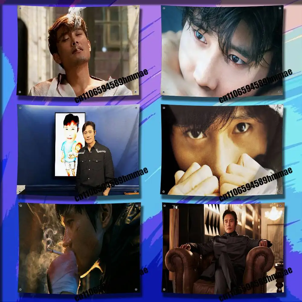 

For Korean actor L-Lee Byung hun Flag 50*70cm 60*90cm 80*120cm 100*150cm 150*200cm Camp Wall Banner Tapestry Cover