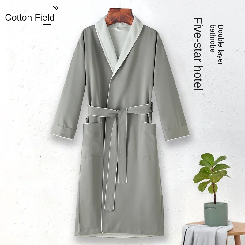 

Five-star hotel bathrobe double-layer composite thickened hot spring yukata homestay pajama hotel bathrobe manufacturer logo