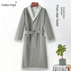 Five-star hotel bathrobe double-layer composite thickened hot spring yukata homestay pajama hotel bathrobe manufacturer logo