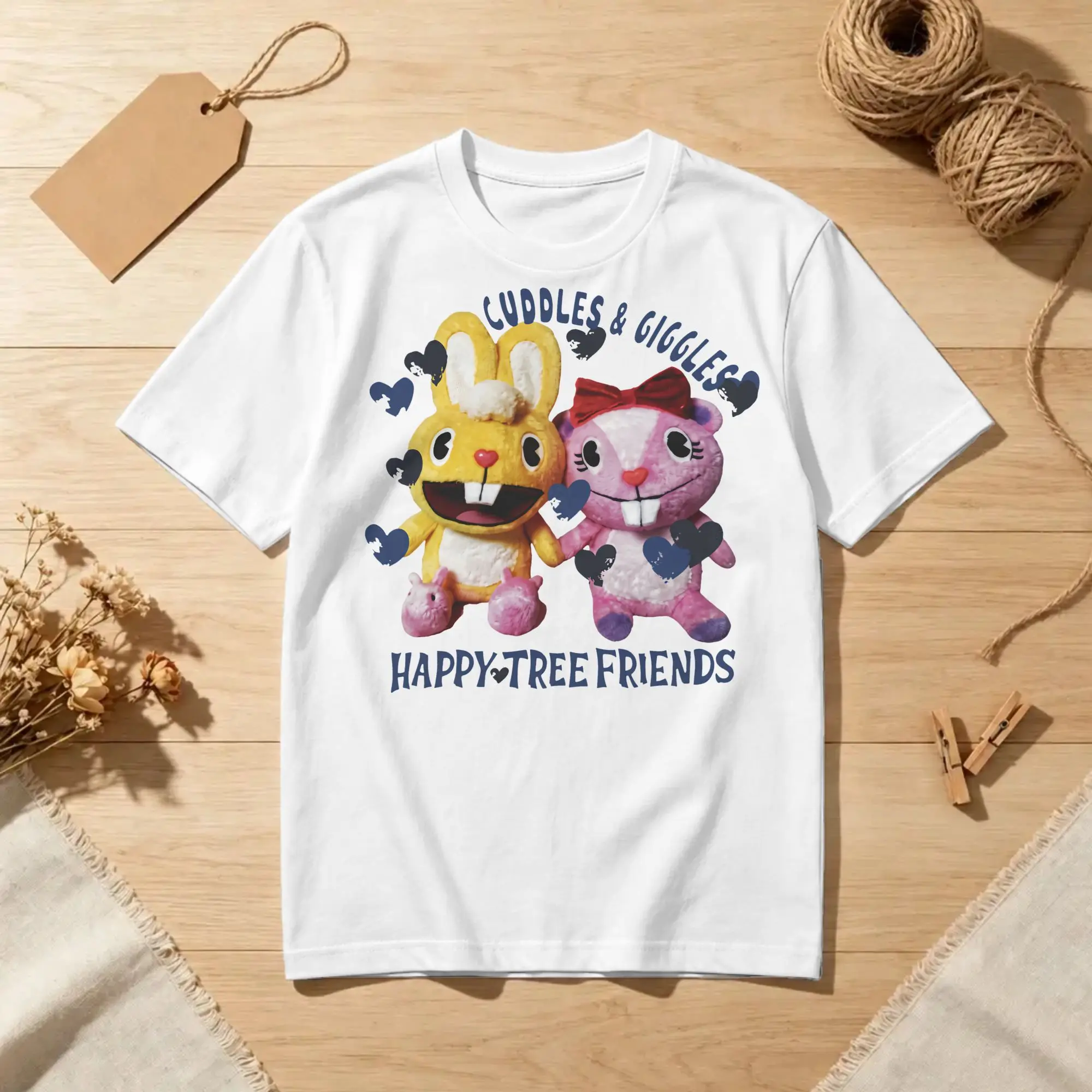 Cuddles And Giggles Happy Tree Friends T Shirt Men 100% Cotton Fashion T-Shirt O Neck  Tee Shirt Short Sleeve Clothes Summer