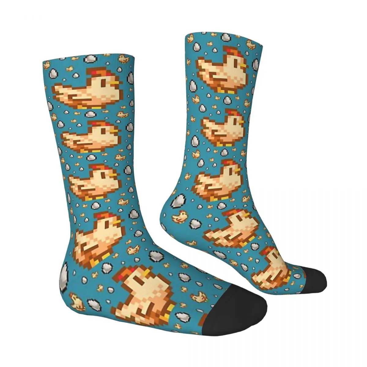 Chickens Stardew Valley Popular Game Socks Travel 3D Print Boy Girls Mid-calf Sock