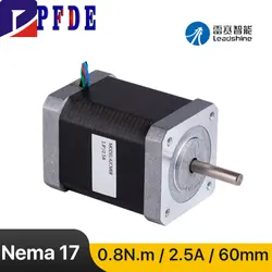 Leadshine Nema 17 Stepper Motor (42CM08) 60mm 0.8N.m 2.5A 4-lead for 3D printer CNC Engraving Milling Machine