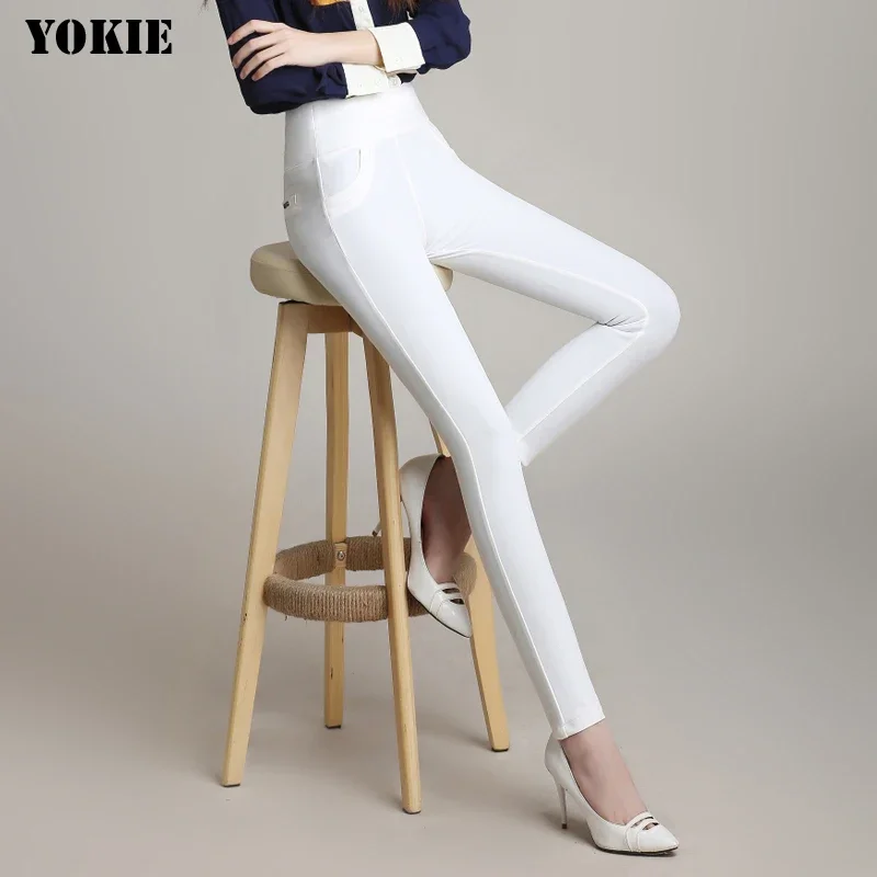 Female Oversized High Waisted Trousers Autumn Winter clothes velvet Trousers Elastic Pencil Pants Backing Elastic Waist Pant