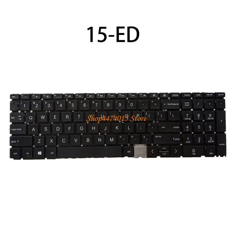 K1AA New US Layout Inglish Laptop Keyboard para para envidia 15-ed 15-ed0000 15m-ed0000, teclado cuaderno negro sin backli