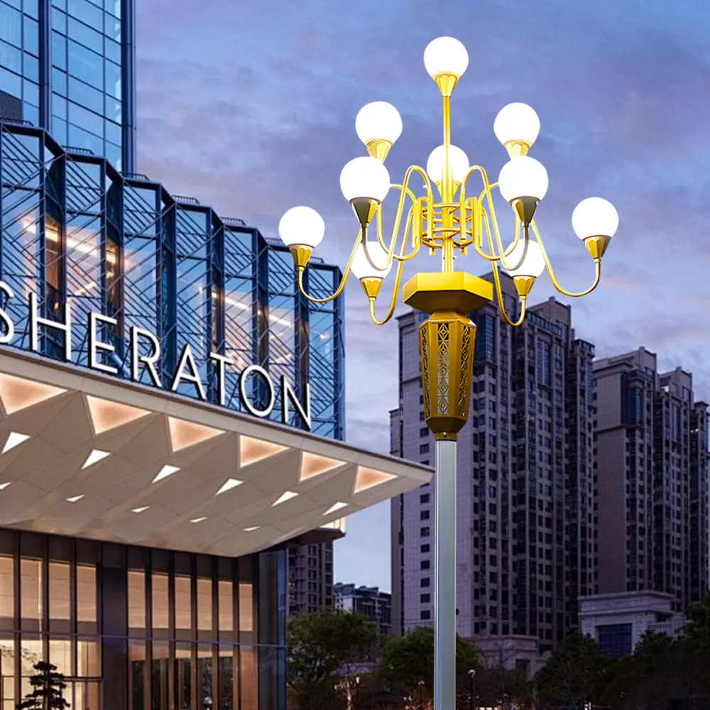 

Modern Chinese LED Lamp Poles Outdoor Road Square Solar Street Light Decoration Aluminum Landscape Scenic Spots