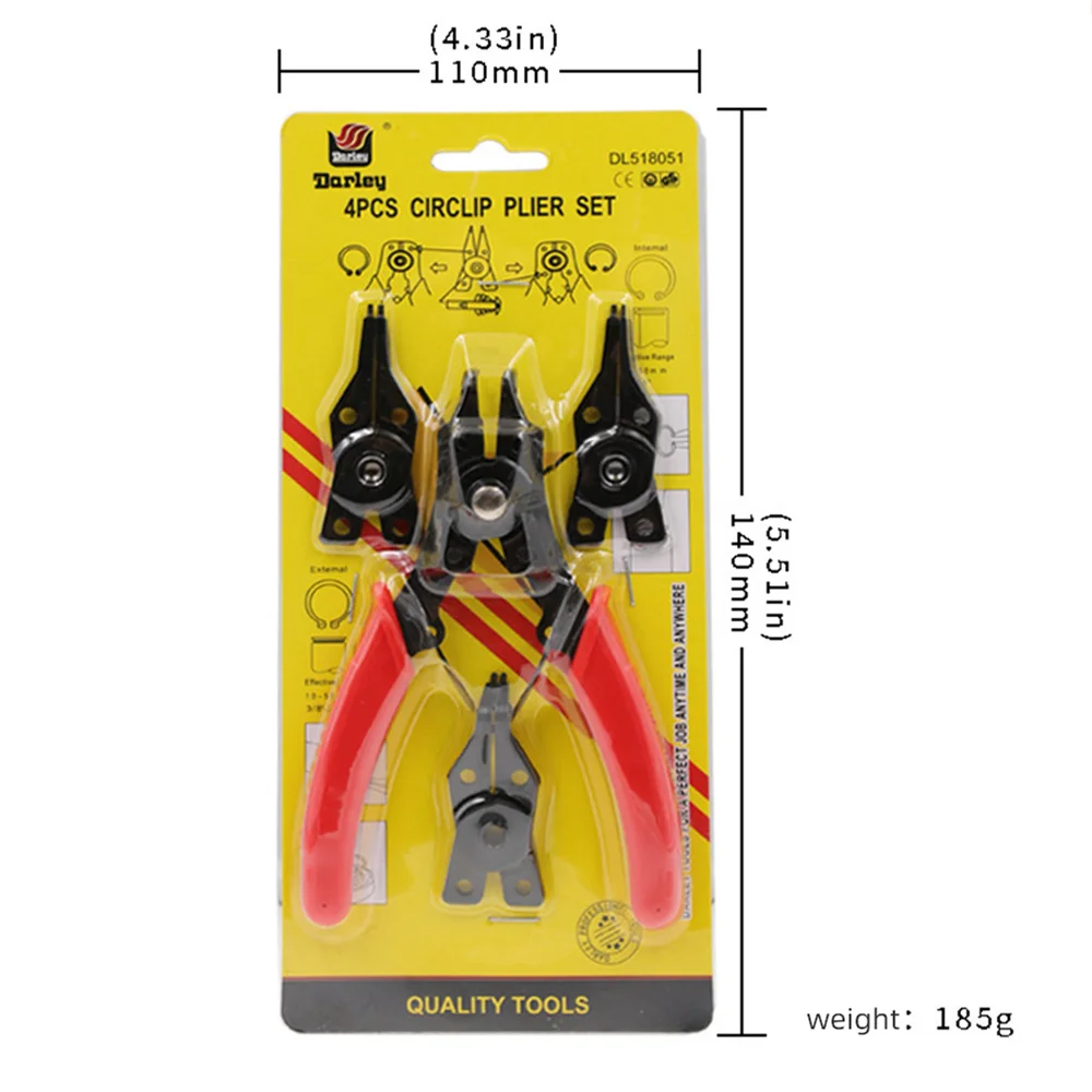 في 1 كماشة حلقة المفاجئة متعددة الوظائف أدوات متعددة أداة تجعيد متعددة مزيل حلقة خارجية داخلية الاحتفاظ كماشة إحكام