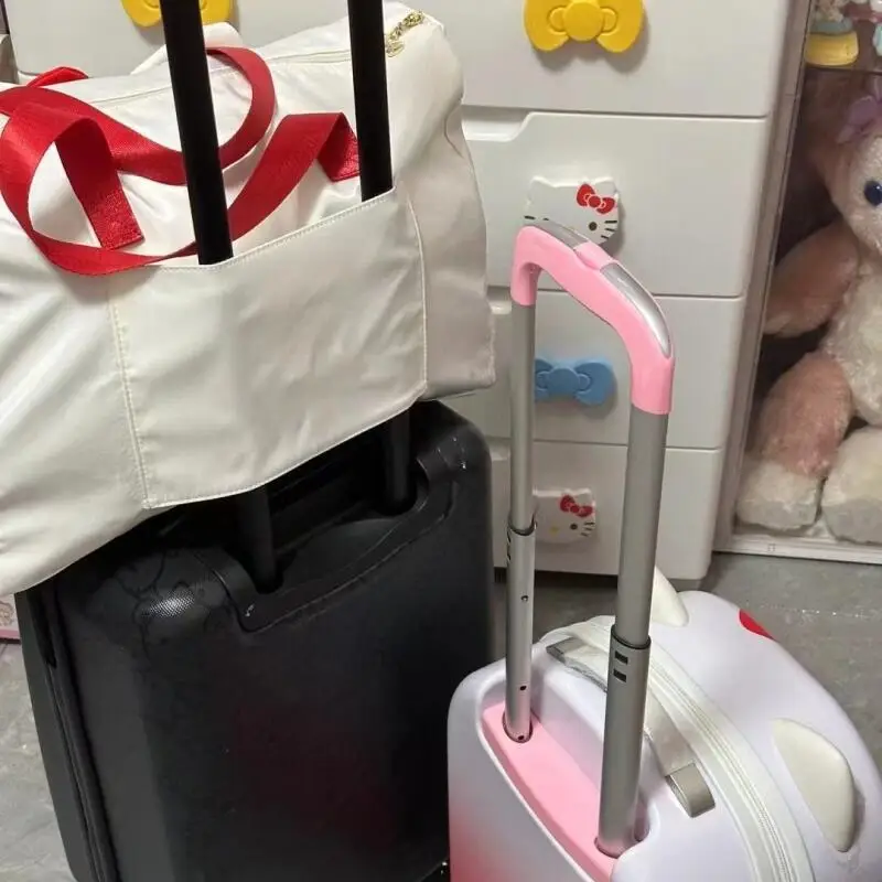 Hello Kitty Travel Bags Women Handbag Kawaii Foldable Waterproof Large Capacity Luggage Bag Storage Bag Tote Bag Hot Pink