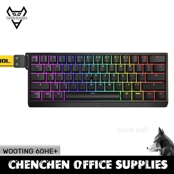 Wooting 60he + 기계식 키보드, 블루투스 무선 키보드, 마그네틱 스위치, 3 가지 모드 개스킷, RGB 커스텀 핫 스왑 게이밍 키보드