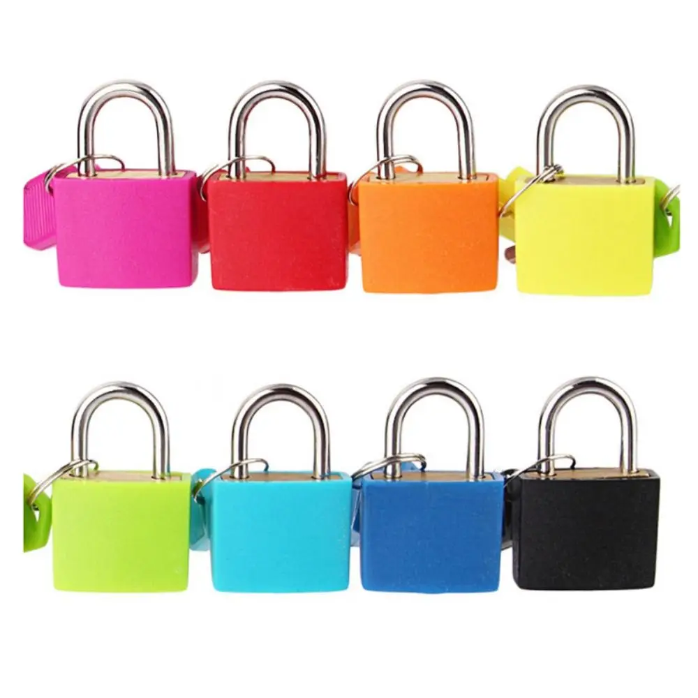 23mm Coloured Home Ornament Dormitory Appliances Cabinet Door Bookbag Small Luggage Lock with 2 Keys Suitcase Padlock