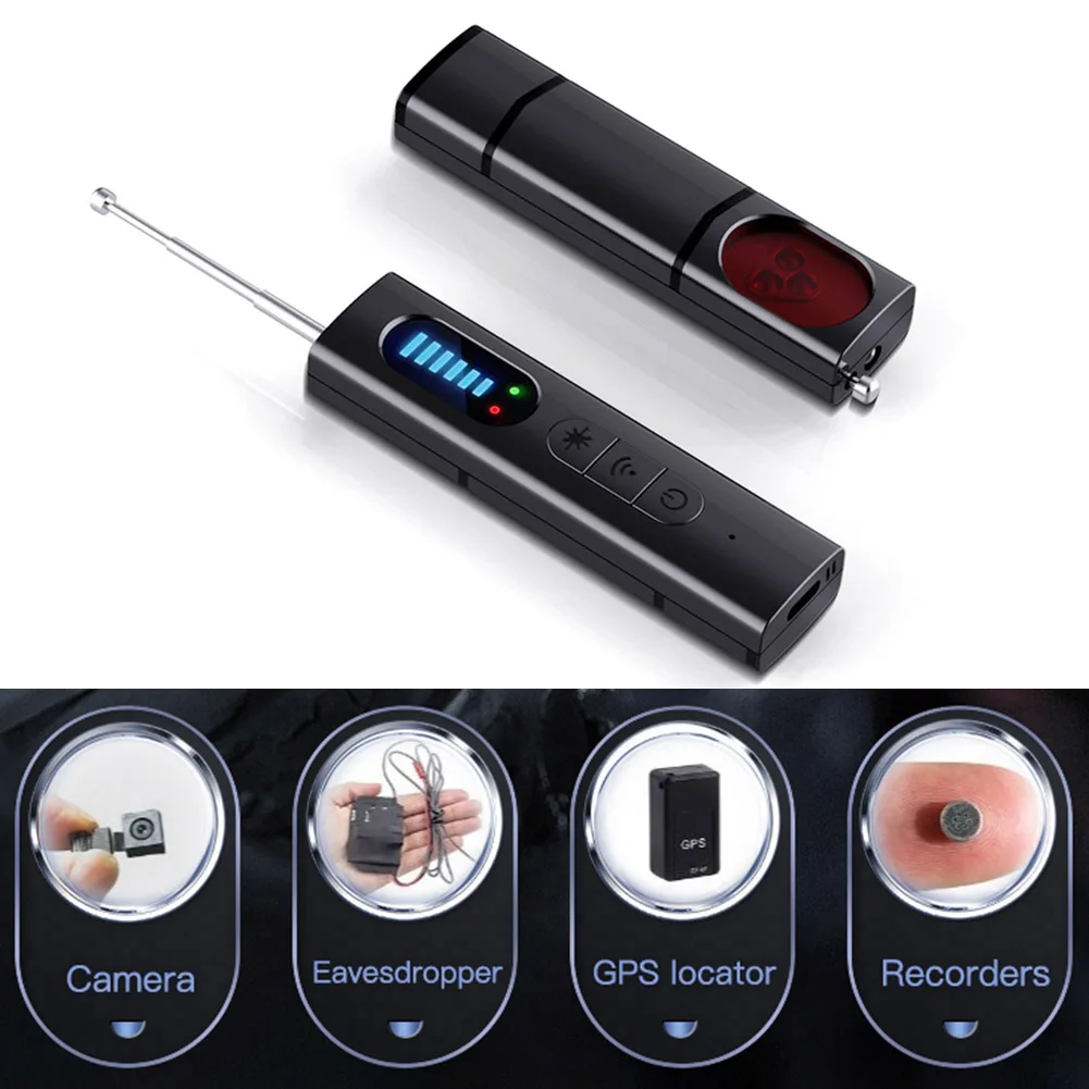 

Wireless Bug Detectors Signal Detector 5 Levels Adjustable Sensitivity 25H Working Time for Travel Hotel Car for Office Bathroom