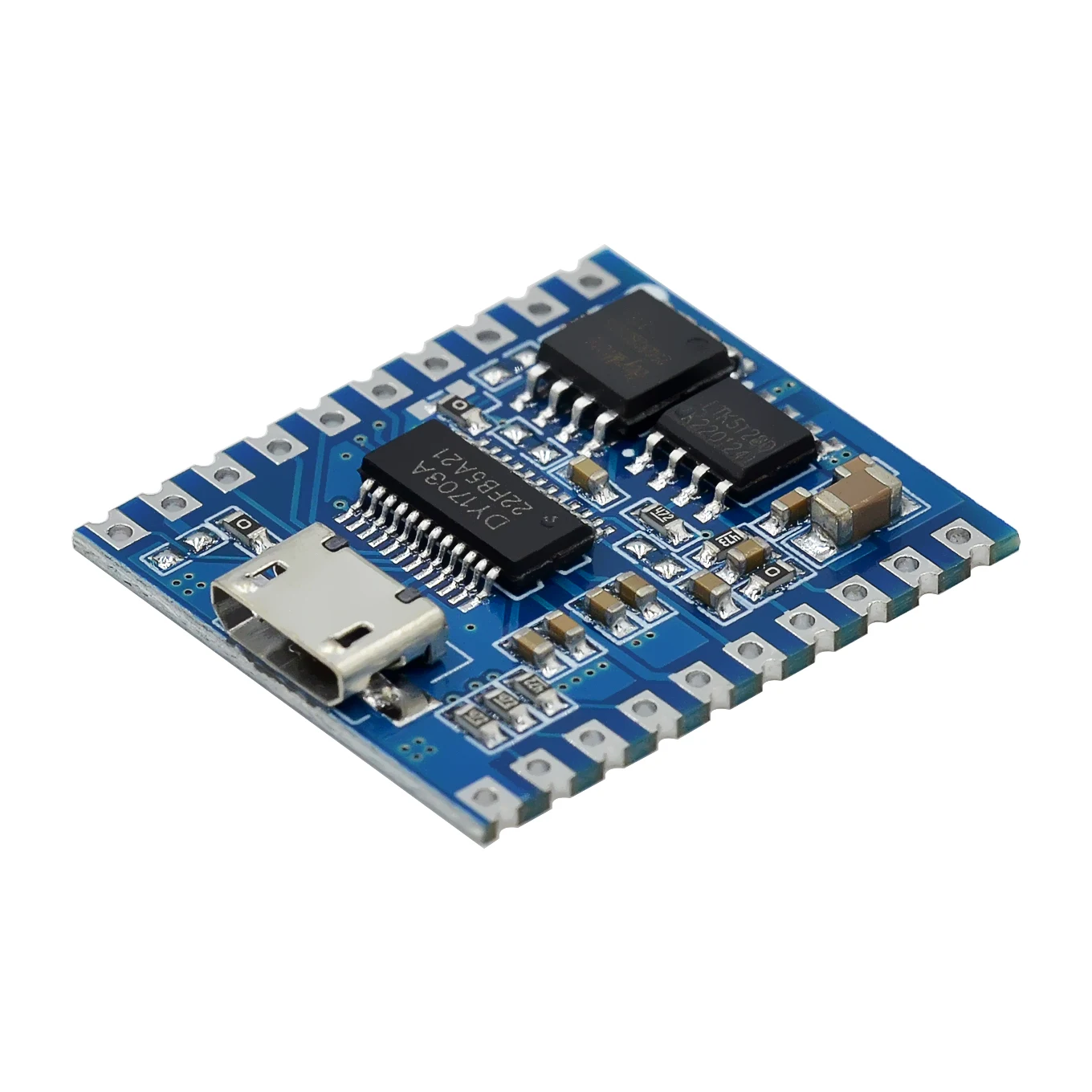 Voice Playback Module DY-SV19R MP3 Voice Module WAV Decoding 32Bit IO Trigger UART Control Storage Audio USB Download Flash