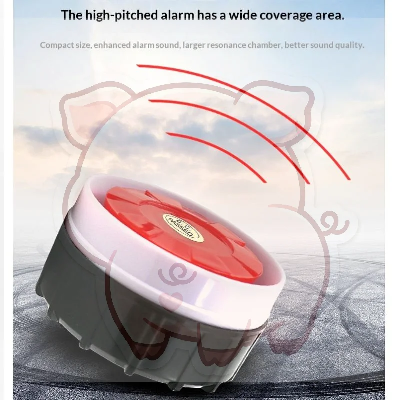1Pcs 125dB High Decibel Buzzer Alarm Horn 5-30V Police Siren for Electric Bike Anti-Theft Security Use
