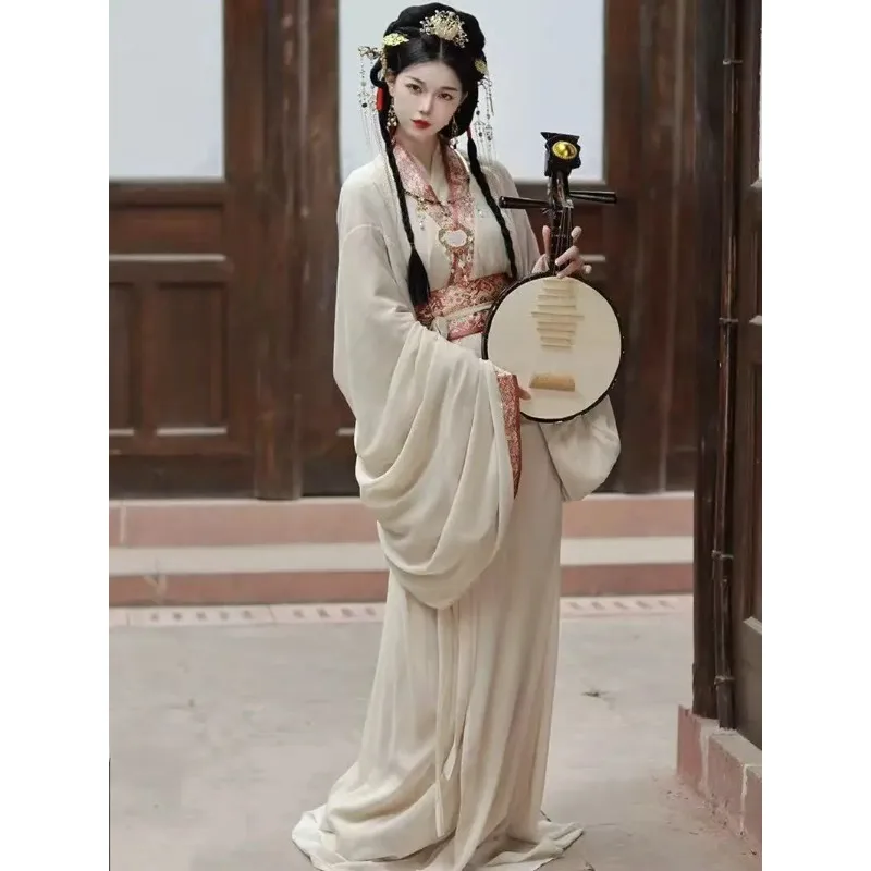 

Chinese Clothes Woman Blue Red Black Long Robe Hanfu Traditional Chinese Warrior Cosplay Ladies Costume
